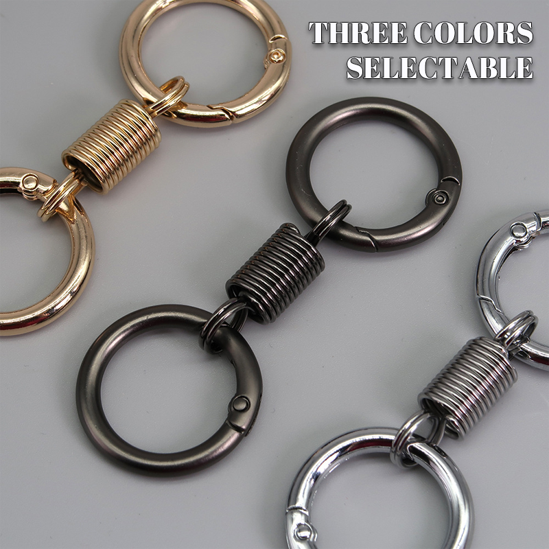 (🔥2024Last Day Promotion - 49% off)Nordic Retro Spring Double Ring Keychain